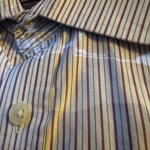 Men's TAILORBYRD Pin-Striped Button-Up Shirt (15.5 32/33)